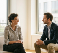 Supervision, Coaching und professionelle Begleitung Collage aus Gesprächs-, Coaching- und Supervisionssituationen