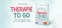 Therapie to go – Psychotherapie-Tools für mehr Leichtigkeit im Alltag KI-generiertes Headerbild zum Buch „Therapie to go“ von Sacha Bachim